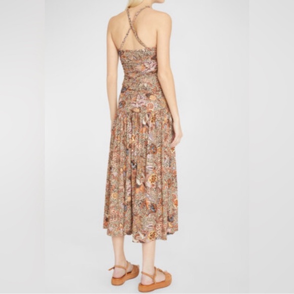 NWT Ulla Johnson Wheat Flower Marcella Midi Halter Dress Sz 10 $590 - Picture 5 of 11